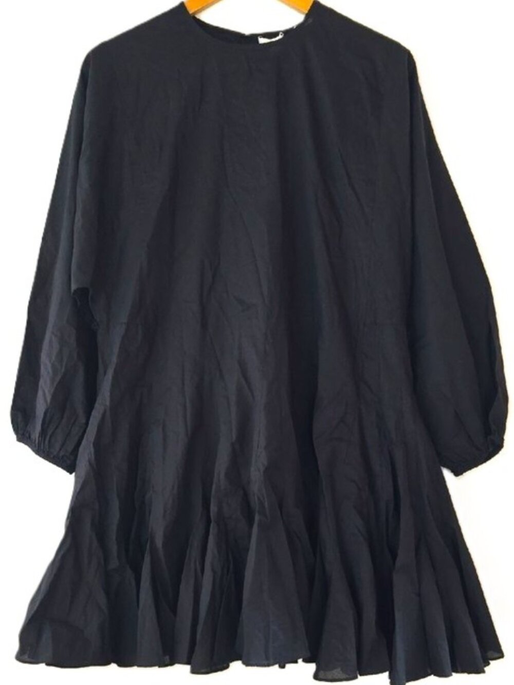 NEW $428 RHODE ELLA FLOWY COTTON MINI DRESS IN BLACK SIZE M - Picture 4 of 10